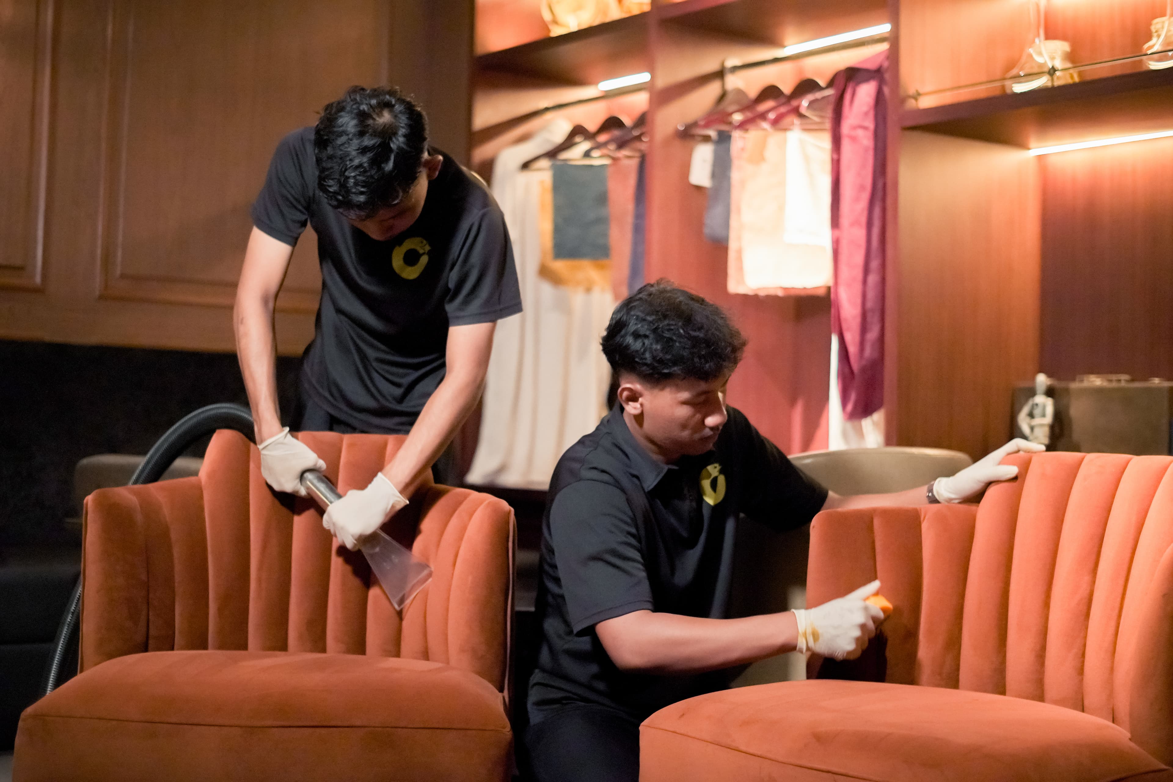 Professional sofa cleaning service for restaurants and offices with premium deep cleaning results